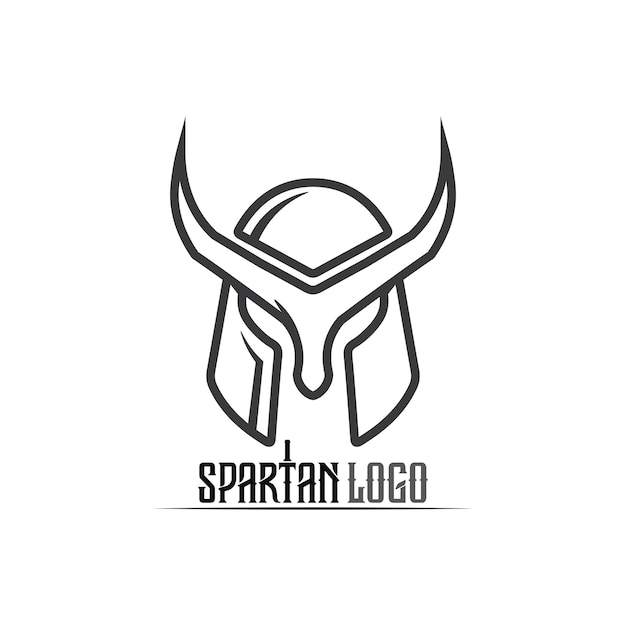 Vector de diseños de icono de logotipo espartano