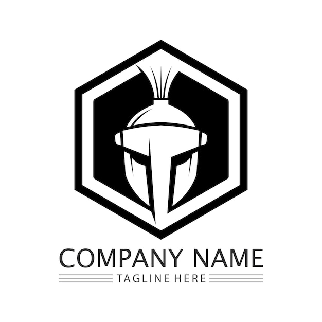 Vector de diseños de icono de logotipo espartano
