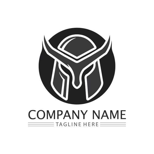 Vector de diseños de icono de logotipo espartano