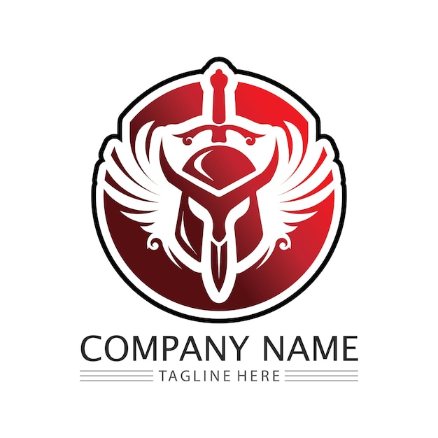 Vector de diseños de icono de logotipo espartano