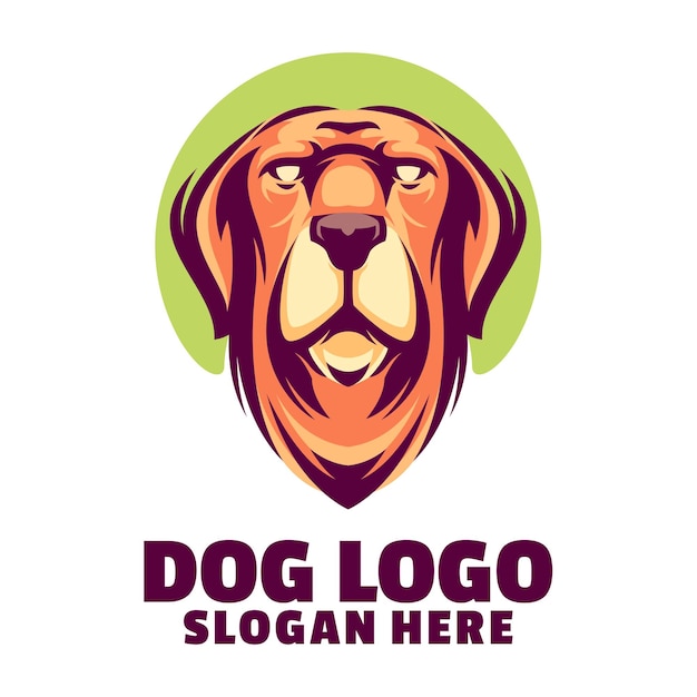 Vector de diseños de logotipo de cabeza de perro