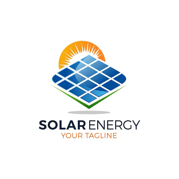 Vector de diseños de logotipo de energía solar