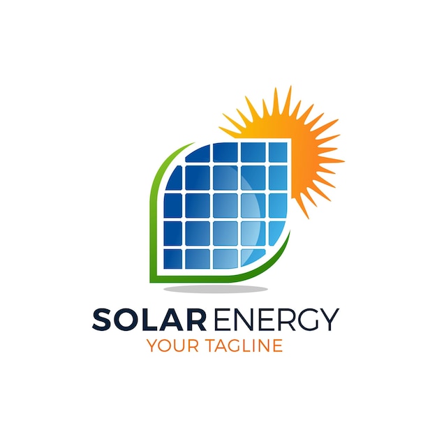 Vector de diseños de logotipo de energía solar