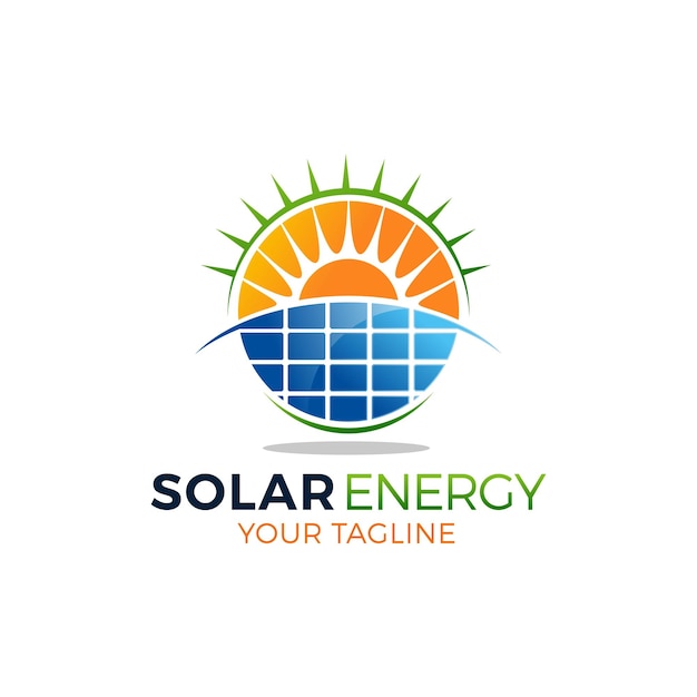 Vector de diseños de logotipo de energía solar