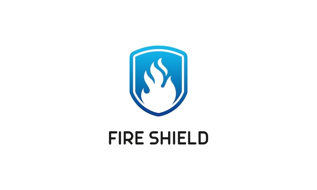 Vector de diseños de logotipo de escudo, vector de concepto de diseños de logotipo de escudo de fuego