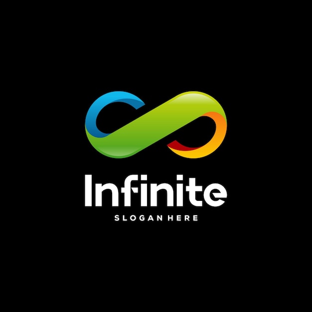 Vector de diseños de logotipo de infinito colorido moderno, plantilla de icono de símbolo de infinito