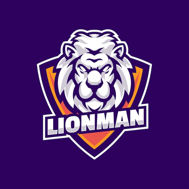 Vector de diseños de logotipo de la mascota del rey león