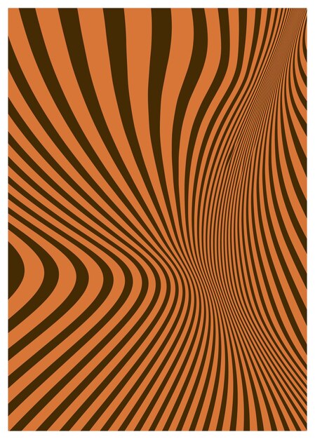 Vector distorsionado retorcido fondo hippie groovy ondas girando patrón giratorio estilo psicodélico retro