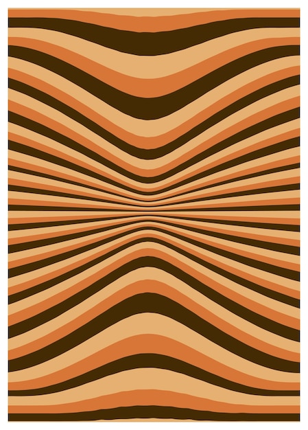 Vector distorsionado retorcido fondo hippie groovy ondas girando patrón giratorio estilo psicodélico retro