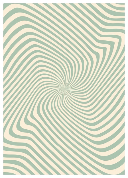 Vector distorsionado retorcido fondo hippie groovy ondas girando patrón giratorio estilo psicodélico retro