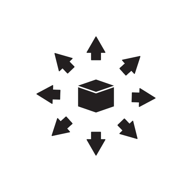 Vector de distribución de los íconos