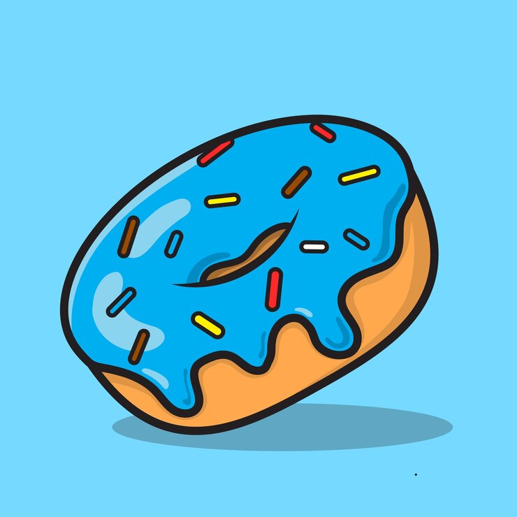 Vector Donut Azul (en inglés)