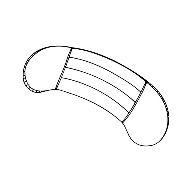 Vector doodle médico Mascarilla