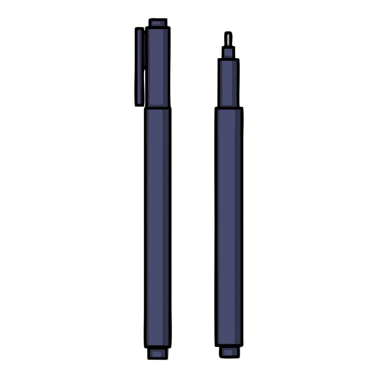 vector de dos bolígrafos de dibujo