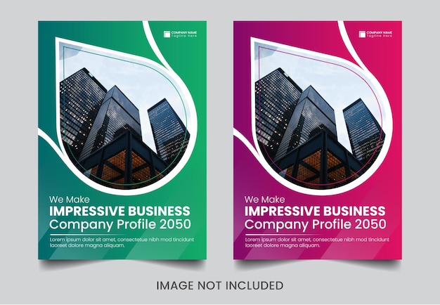 Vector de dos colores diseño de plantilla de portada de libro de negocios