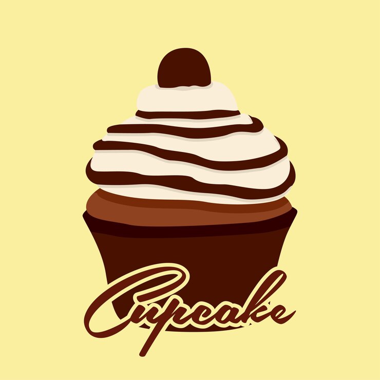 Vector dulce delicioso pastel cremoso pastel muffin vector ilustración de estilo plano icono de pastel de dibujos animados