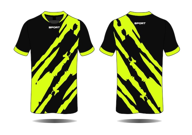 Vector e sport ropa diseño verde editable