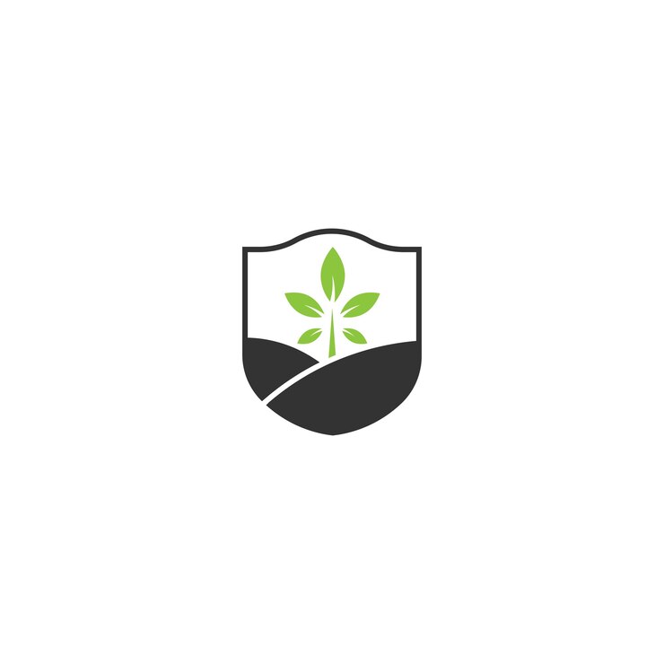 Vector eco verde círculo de la granja logotipo vector icono vintage