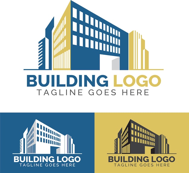Vector edificio plantilla de diseño de logotipo de bienes raíces