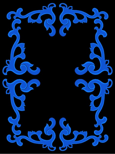 vector editable azul clásico tallado diseño vector premium