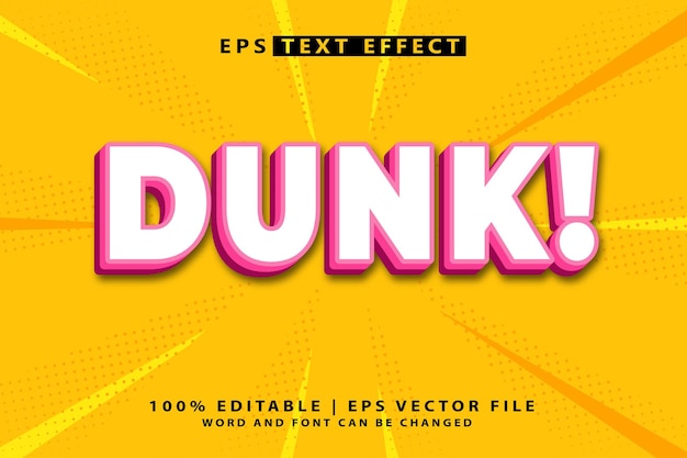 Vector editable con efecto de texto de inmersión