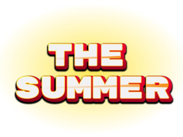 Vector editable de efecto de texto de verano
