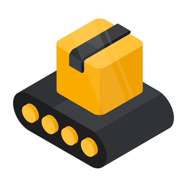 Vector editable del icono de la cinta transportadora