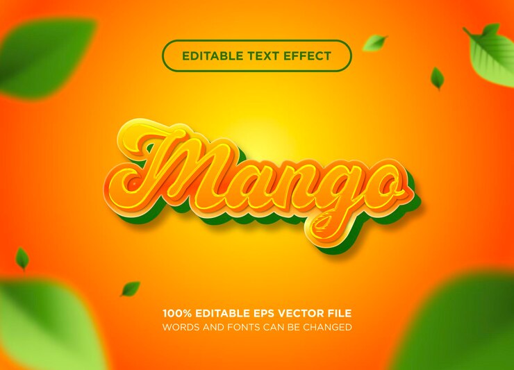 Vector vector editable de mango de texto 3d