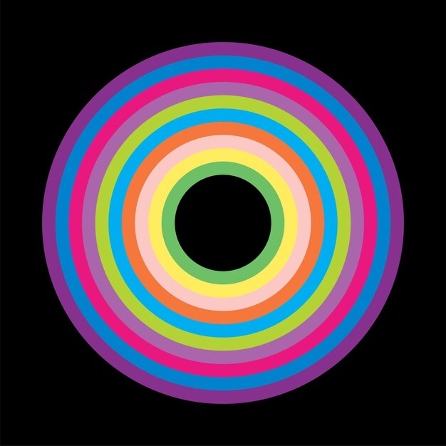 Vector del efecto del círculo de ondas sonoras