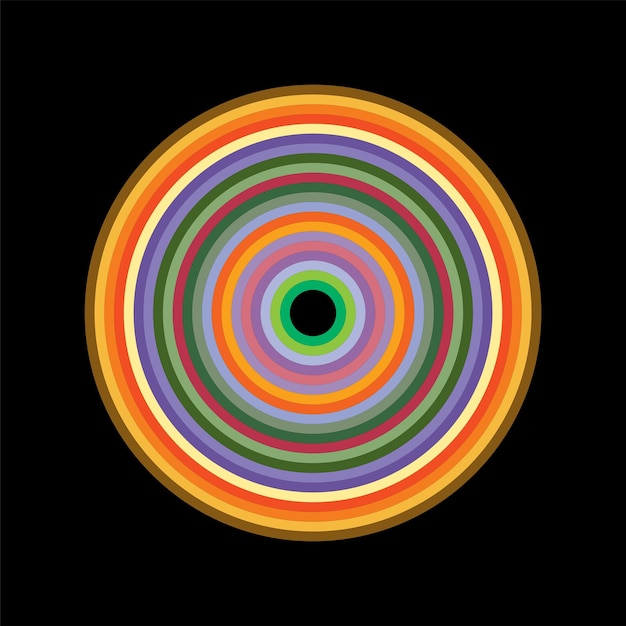 Vector del efecto del círculo de ondas sonoras