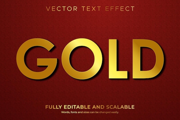 Vector de efecto editable de tipografía dorada