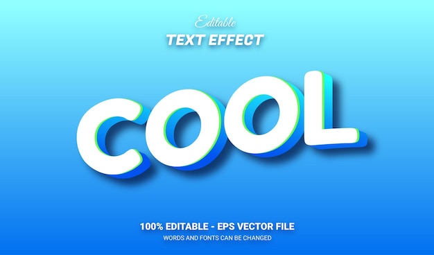 vector de efecto de texto 3d editable fresco