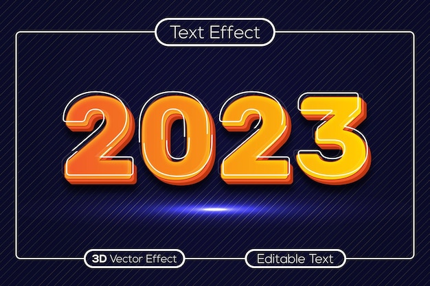 Vector de efecto de texto 3D moderno
