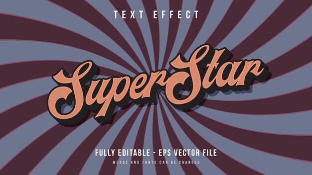 Vector de efecto de texto 3d vintage editable eps