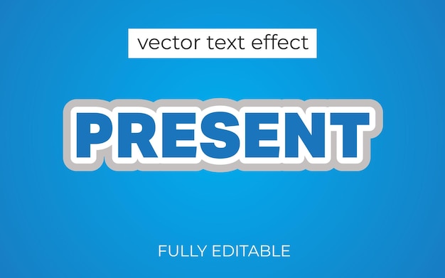 Vector de efecto de texto actual