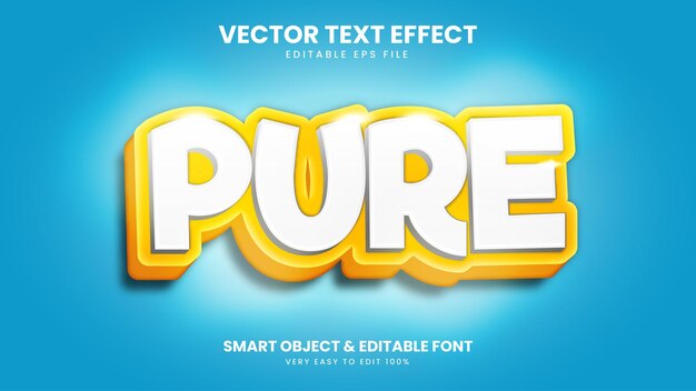 Vector de efecto de texto libre editable estilo 3D