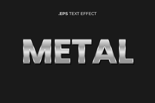 Vector de efecto de texto de metal