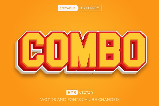 Vector de efectos de texto editable en 3D moderno y elegante