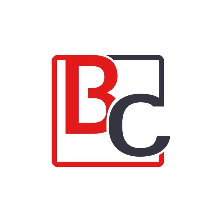 Vector elegante b c creativo diseño de logotipo abstracto moderno