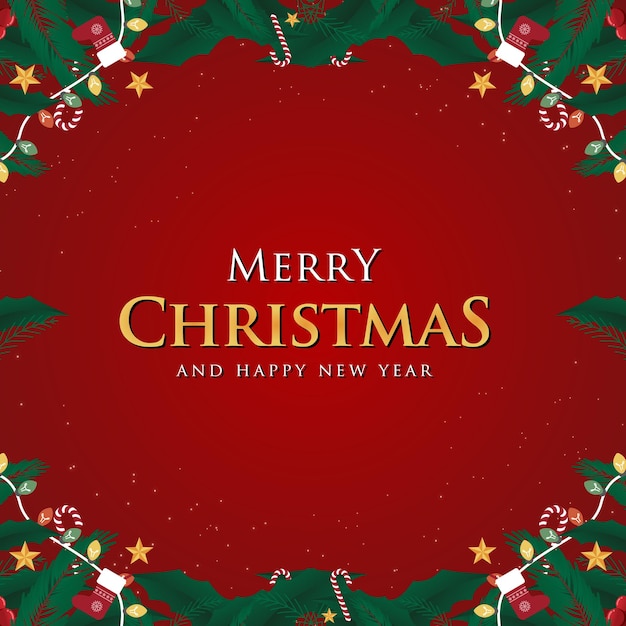 Vector elegante fondo de Navidad con decorativo realista
