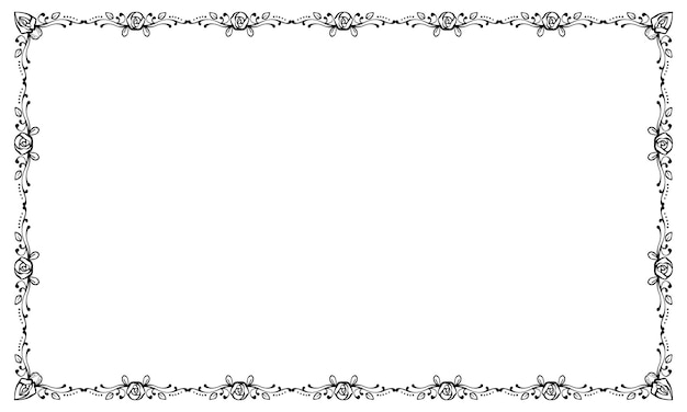 Vector elegante marco ornamental sobre fondo blanco.