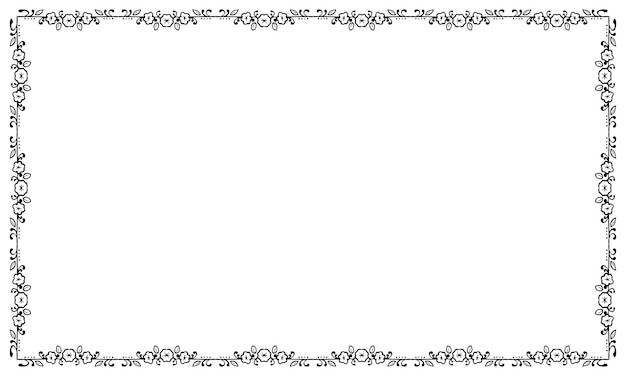 Vector elegante marco ornamental sobre fondo blanco.