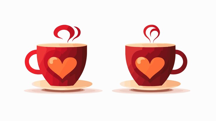 Vector vector elegante de taza de café en papel tapiz de fondo blanco