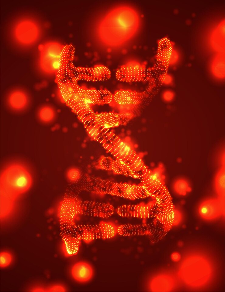 Vector vector elemento abstracto investigación científica y tratamiento de enfermedades adn