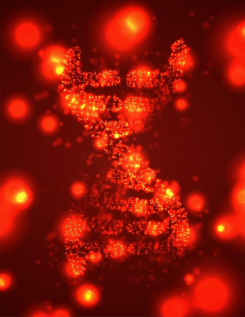 Vector elemento abstracto investigación científica y tratamiento de enfermedades ADN