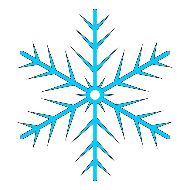 Vector elemento de copo de nieve azul temporada