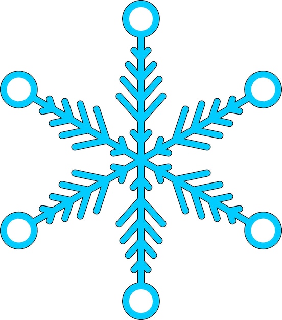 vector del elemento de copo de nieve azul