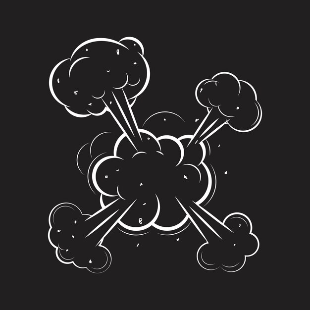 Vector de elemento de diseño de cómic en la nube