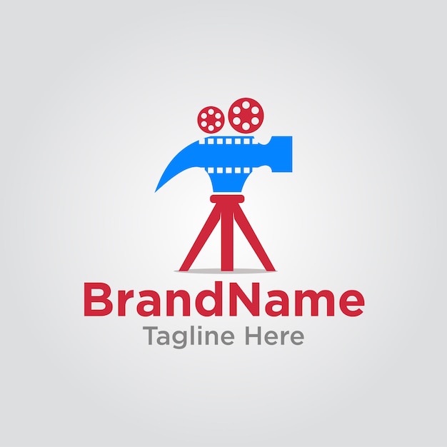 Vector de elemento de diseño de logotipo de Hammer Studio Video