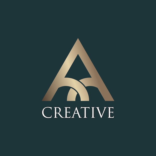 Vector de elemento de diseño de logotipo de letra A con concepto moderno